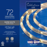 Celebrations LED Warm White 72 ct Rope Christmas Lights, Pack of 12