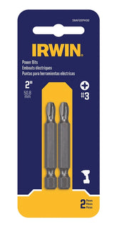 Irwin IWAF22PH32 Power Bit, #3 Drive, Phillips Drive, 1/4 in Shank, Hex Shank, 1-15/16 in L, Steel