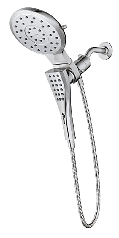 Moen Verso Series 220C2 Spray Head with Handshower, Round, 1/2 in Connection, IPS, 2.5 gpm, 8-Spray Function, Plastic