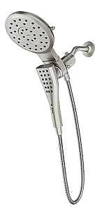 Moen Verso 220C2SRN Series Spray Head with Handshower, Brushed Nickel, Round, 1/2 in Connection, IPS, 2.5 gpm, Plastic