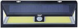 PowerZone 12455 Solar Powered Motion Sensor Wall Light, Lithium Battery, 1-Lamp, COB LED Lamp, ABS/PS Fixture, Black