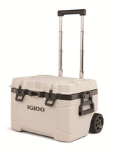 Igloo Trailmate Series 0034940 Wheeled Cool Box, 52 qt Cooler, Plastic, Bone, 5 day Ice Retention