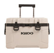 Igloo Trailmate Series 0034940 Wheeled Cool Box, 52 qt Cooler, Plastic, Bone, 5 day Ice Retention