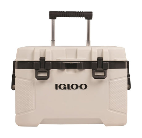 Igloo Trailmate Series 0034940 Wheeled Cool Box, 52 qt Cooler, Plastic, Bone, 5 day Ice Retention