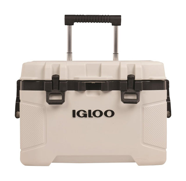 Igloo Trailmate Series 0034940 Wheeled Cool Box, 52 qt Cooler, Plastic, Bone, 5 day Ice Retention