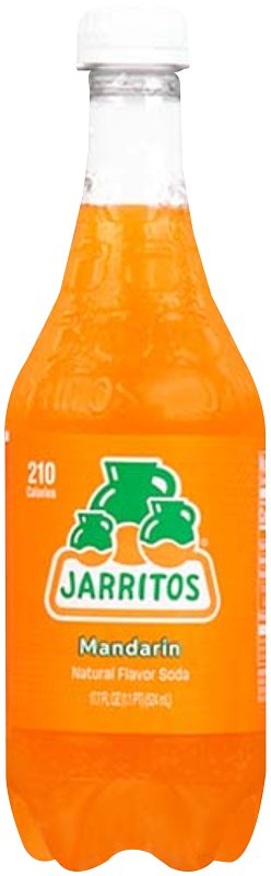 Jarritos 15501 Soda, Mandarin, 17.7 oz, Bottle, Pack of 24