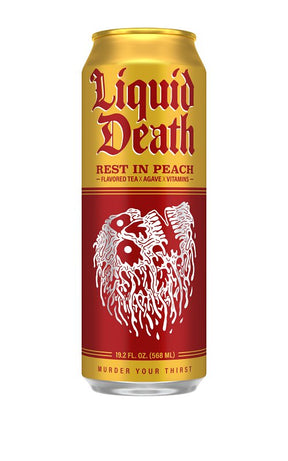 Liquid Death 1700611 Iced Tea, Rest in Peace, 19.2 oz Can, Pack of 12