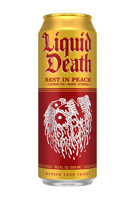 Liquid Death 1700611 Iced Tea, Rest in Peace, 19.2 oz Can, Pack of 12