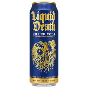 Liquid Death 1700220 Sparkling Water, Killer Cola, 19.2 oz Can, Pack of 24