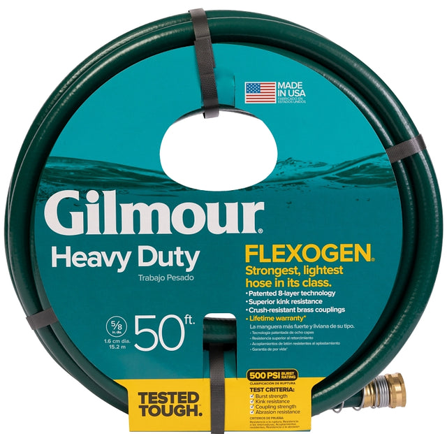 Gilmour 864501-1001 Garden Hose, 5/8 in, 50 ft L, Green