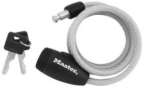Master Lock 8109D Cable Lock, Keyed Key, Steel Shackle, Pack of 2