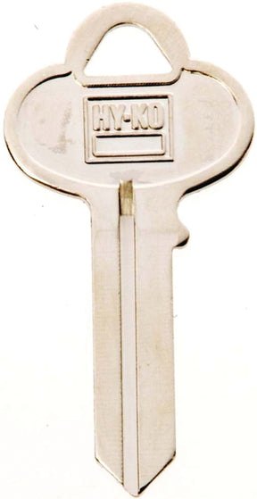 Hy-Ko 11010CO1 Key Blank, Brass, Nickel, For: Corbin Russwin Cabinet, House Locks and Padlocks, CO1 Key Number, Pack of 10