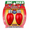 Magic Seasons Christmas Big Bulb Flashing Earrings Plastic 1 pk, Pack of 12