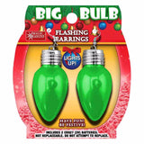 Magic Seasons Christmas Big Bulb Flashing Earrings Plastic 1 pk, Pack of 12