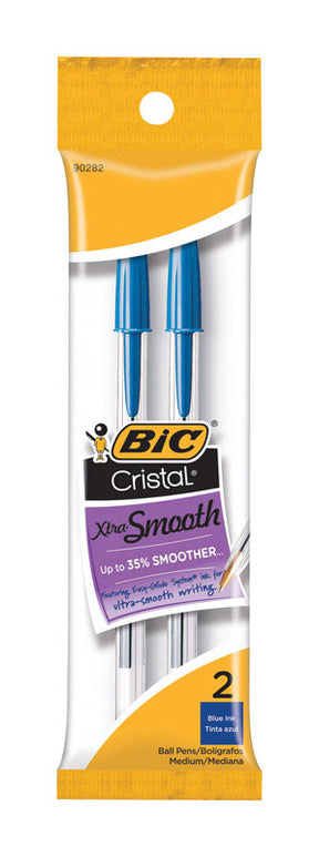 BIC Cristal Blue Ball Point Pen 2 pk, Pack of 12