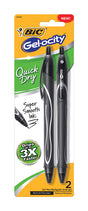 BIC Gel-ocity Black Retractable Gel Pen 2 pk, Pack of 6
