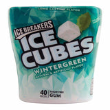 Ice Breakers Ice Cubes Sugar Free Wintergreen Chewing Gum 1 pk 40 pc, Pack of 6