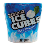 Ice Breakers Ice Cubes Sugar Free Peppermint Chewing Gum 40, Pack of 6
