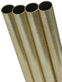 K & S 8130 Decorative Tube, Round, 12 in L, 0.19 in ID x 0.21 in OD Dia, 0.014 in Wall, Brass