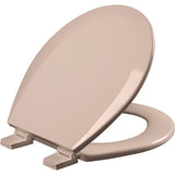 Bemis 500PRO-063 Toilet Seat, 16.8 in L, 14-3/8 in W, 1-7/8 in H, Round, Wood, Pink