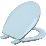 Bemis 500PRO-464 Toilet Seat, Round, Wood, Light Blue