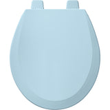 Bemis 500PRO-464 Toilet Seat, Round, Wood, Light Blue