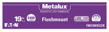 Metalux FM CCT Series FM19WSCCR Flush Mount Fixture, 120 V, 31.9 W, LED Lamp, 2500 Lumens