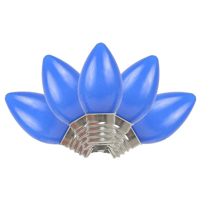 Celebrations Incandescent C7 Blue 4 ct Replacement Christmas Light Bulbs 0.08 ft.
