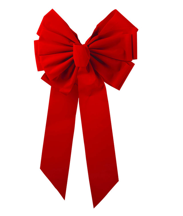Holiday Trims Red 11 Loop Christmas Bow 14 in., Pack of 12