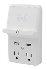 PowerZone ORPBUWC01 Outlet Tap, 2.5 A, 2-USB Port, 2-Outlet, White