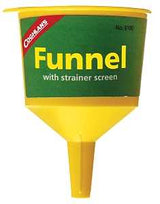 Coghlan's 8100 Funnel with Strainer Screen, Polypropylene Handle, Yellow Handle