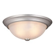 Boston Harbor F51WH02-1006-BN Flush Mount Ceiling Fixture, 120 V, 60 W, A19 or CFL Lamp, Brushed Nickel Fixture