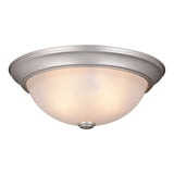 Boston Harbor F51WH02-1006-BN Flush Mount Ceiling Fixture, 120 V, 60 W, A19 or CFL Lamp, Brushed Nickel Fixture