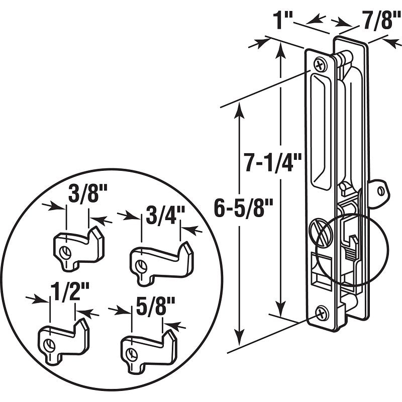 Prime-Line C 1076 Handleset, Aluminum, Chrome