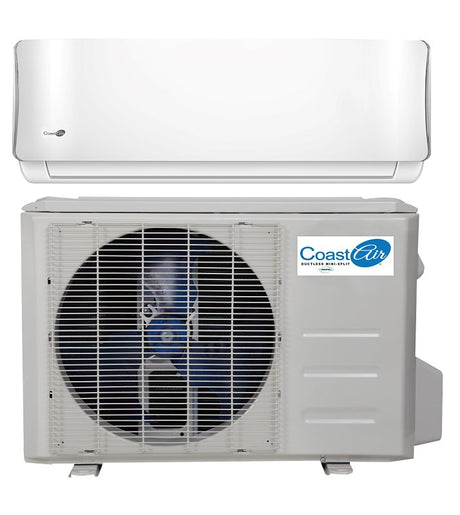 Coast air A-CAD12-0 Mini Split Heat Pump, 115 V, 1 ph, 60 Hz, 12,000 Btu, 22 SEER, 38, 31.5, 23.5 dB