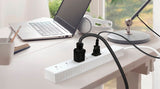 PowerZone OR802126 Surge Protector Power Strip, 125 V, 15 A, 6-Outlet, 1000 J Energy, White