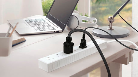 PowerZone OR802126 Surge Protector Power Strip, 125 V, 15 A, 6-Outlet, 1000 J Energy, White