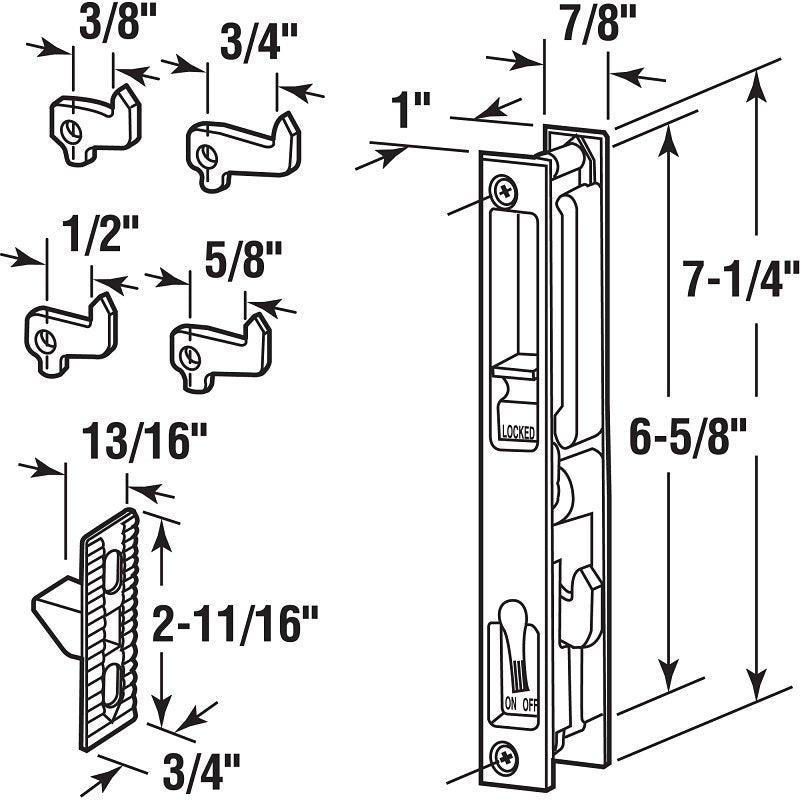 Prime-Line C 1043 Handleset, Aluminum, Painted