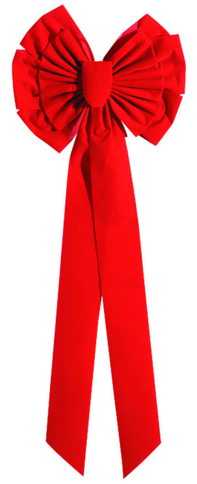 Holiday Trims Red 13 Loop Christmas Bow 18 in., Pack of 12