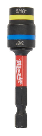Milwaukee SHOCKWAVE Impact Duty 49-66-4543 2-in-1 Magnetic Nut Driver, 5/16, 3/8 in Drive, Hex Drive, 2.513 in L