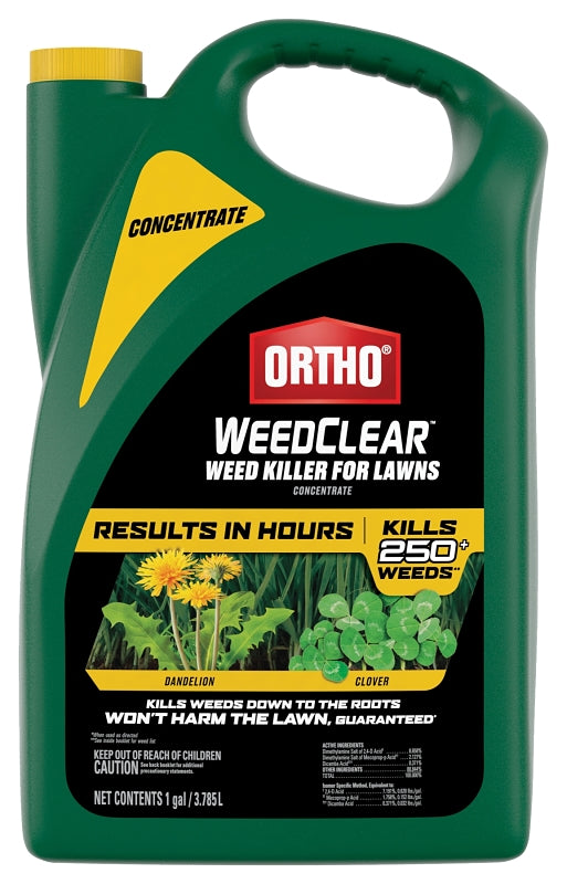 Ortho WeedClear 0204810 Concentrated Lawn Weed Killer, Liquid, Spray Application, 1 gal Bottle