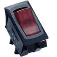Gardner Bender GSW Series GSW-42 Rocker Switch, 8/16 A, 125/250 V, SPST, 0.55 x 1.12 in Panel Cutout, Black