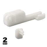Prime-Line M 6090 Bottom Guide, Sliding, Plastic, White, For: Kinkead and Sterling Shower Doors