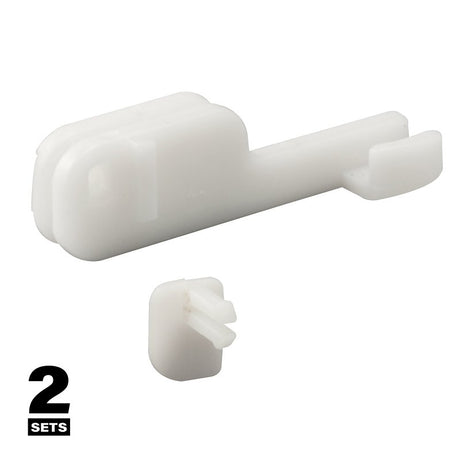 Prime-Line M 6090 Bottom Guide, Sliding, Plastic, White, For: Kinkead and Sterling Shower Doors