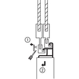 Prime-Line M 6090 Bottom Guide, Sliding, Plastic, White, For: Kinkead and Sterling Shower Doors