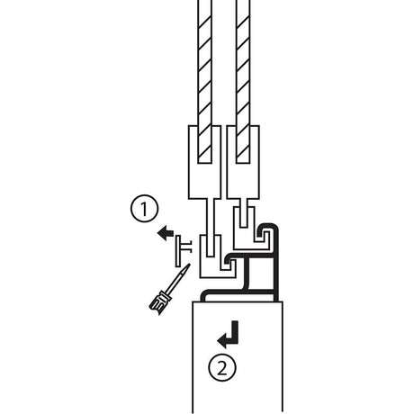 Prime-Line M 6090 Bottom Guide, Sliding, Plastic, White, For: Kinkead and Sterling Shower Doors