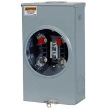 Siemens SUAT317-OPQG Meter Socket, 1-Phase, 200 A, 600 V, 4-Jaw, Overhead Cable Entry, Surface, NEMA 3R Enclosure