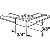 Prime-Line PL 14273 Square Cut Screen Frame Corner, Plastic, Bronze