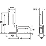 Prime-Line PL 14273 Square Cut Screen Frame Corner, Plastic, Bronze