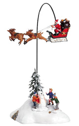 Lemax 54353 Christmas Figurine, 12.6 in H, Santa Claus is Coming to Town, Pack of 4